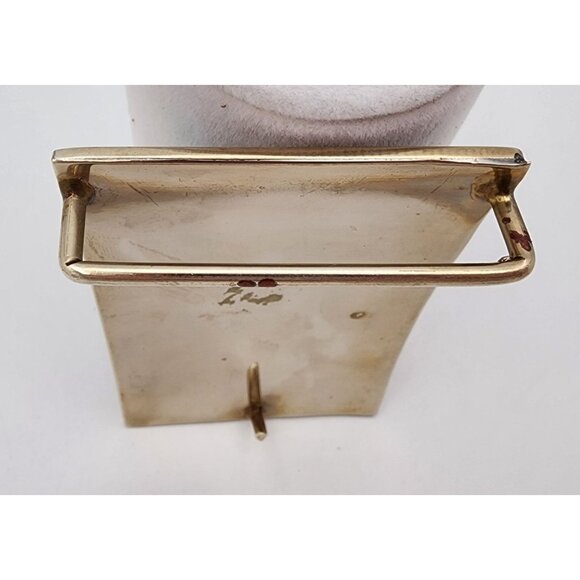 Vintage Abalone Mosaic Western Belt Buckle Retro Mosaic Kaleidoscope Silver 80s - Picture 3 of 7